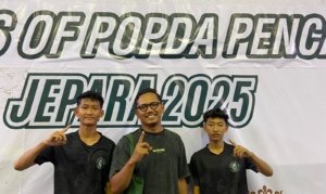 Dua Emas Pencak Silat Gemilangkan MTs Hasyim Asy’ari Bangsri di POPDA Jepara
