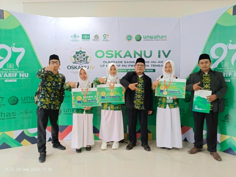 TIGA PESERTA MTs DARUL ULUM BANDUNGHARJO   UKIR PRESTASI DI FINAL OSKANU JAWA TENGAH IV 2026
